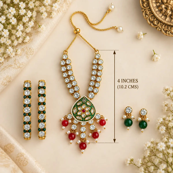 Harit Madhvi Necklace with Kangan & Earrings