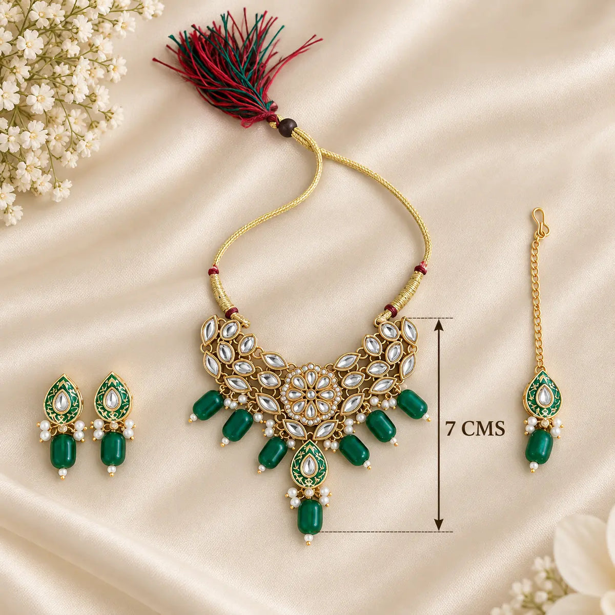 Arunima Necklace with Mathapati and Earrings